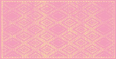 Halı banyosu ve Rug Boho tarzı, dokunmuş doku ve efektli etnik tasarım deseni.