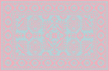 Halı banyosu ve Rug Boho tarzı, dokunmuş doku ve efektli etnik tasarım deseni.