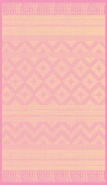 Halı banyosu ve Rug Boho tarzı, dokunmuş doku ve efektli etnik tasarım deseni.