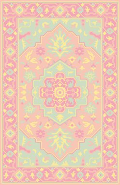 Halı banyosu ve Rug Boho tarzı, dokunmuş doku ve efektli etnik tasarım deseni.