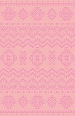 Halı banyosu ve Rug Boho tarzı, dokunmuş doku ve efektli etnik tasarım deseni.