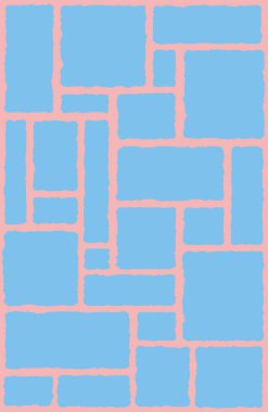 Halı banyosu ve Rug Boho tarzı, dokunmuş doku ve efektli etnik tasarım deseni.