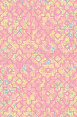 Halı banyosu ve Rug Boho tarzı, dokunmuş doku ve efektli etnik tasarım deseni.