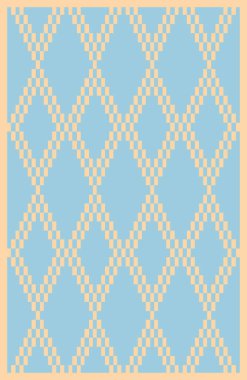 Halı banyosu ve Rug Boho tarzı, dokunmuş doku ve efektli etnik tasarım deseni.