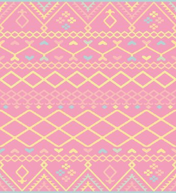 Halı banyosu ve Rug Boho tarzı, dokunmuş doku ve efektli etnik tasarım deseni.