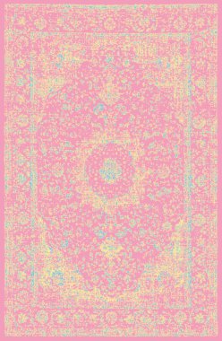 Halı banyosu ve Rug Boho tarzı, dokunmuş doku ve efektli etnik tasarım deseni.