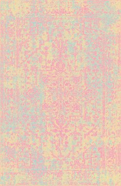 Halı banyosu ve Rug Boho tarzı, dokunmuş doku ve efektli etnik tasarım deseni.