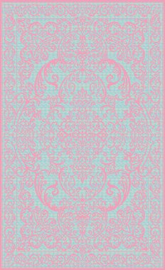 Halı banyosu ve Rug Boho tarzı, dokunmuş doku ve efektli etnik tasarım deseni.