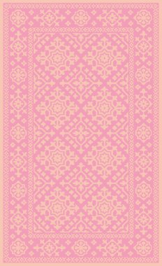 Halı banyosu ve Rug Boho tarzı, dokunmuş doku ve efektli etnik tasarım deseni.