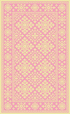 Halı banyosu ve Rug Boho tarzı, dokunmuş doku ve efektli etnik tasarım deseni.