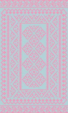 Halı banyosu ve Rug Boho tarzı, dokunmuş doku ve efektli etnik tasarım deseni.