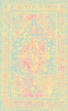 Halı banyosu ve Rug Boho tarzı, dokunmuş doku ve efektli etnik tasarım deseni.