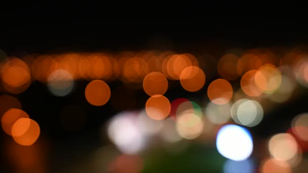 Rua da cidade nght timelapse defocus blur vídeo — Vídeo de Stock