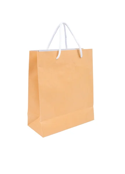 Brown paper bag on white background — Stock Photo, Image