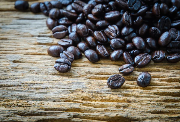 Koffie op grunge houten achtergrond Stockfoto
