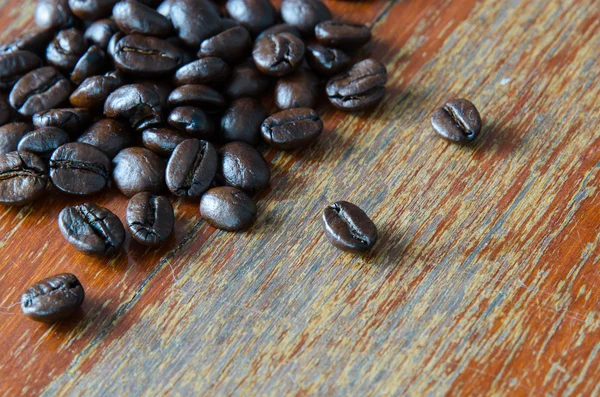 Koffie op grunge houten Rechtenvrije Stockfoto's