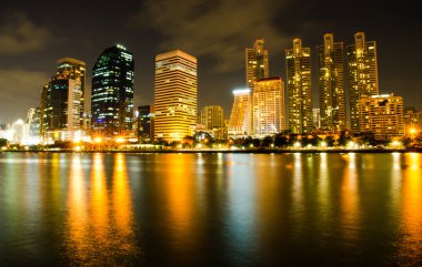 iş alanı gece Bangkok, Tayland