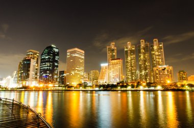 iş alanı gece Bangkok, Tayland