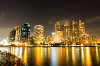 iş alanı gece Bangkok, Tayland