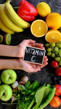 C vitamini içeren ürünler. Seçici odaklanma. yiyecek.