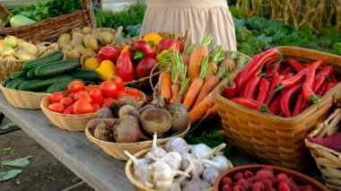 Sebze pazarında. Seçici odaklanma. Yiyecek..