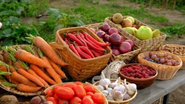 Sebze pazarında. Seçici odaklanma. Yiyecek..