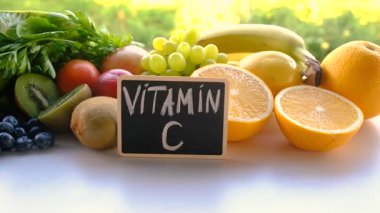 C vitamini içeren ürünler. Seçici odaklanma. yiyecek.