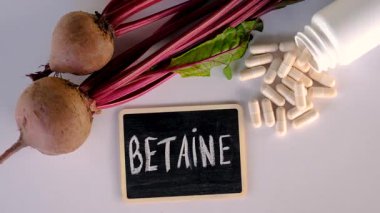 Pancar masada betaine içerir. Seçici odaklanma. yiyecek.