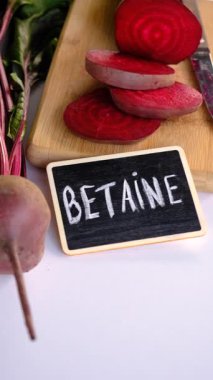 Pancar masada betaine içerir. Seçici odaklanma. yiyecek.