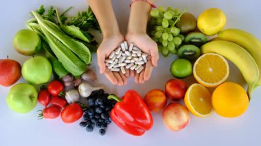 C vitamini içeren ürünler. Seçici odaklanma. yiyecek.