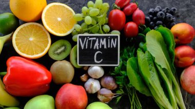 C vitamini içeren ürünler. Seçici odaklanma. yiyecek.