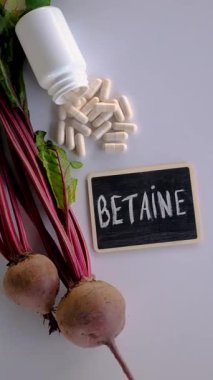 Pancar masada betaine içerir. Seçici odaklanma. yiyecek.