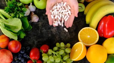 C vitamini içeren ürünler. Seçici odaklanma. yiyecek.