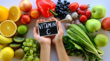 C vitamini içeren ürünler. Seçici odaklanma. yiyecek.