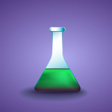 Sıvı bir matara, kimyanın vektör çizimi