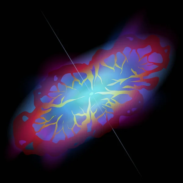 Supernova Avec Pulsar Explosion Stellaire Illustration Vectorielle Espace — Image vectorielle