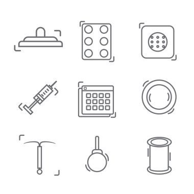 Doğum kontrolü yöntemleri satırı simgesi