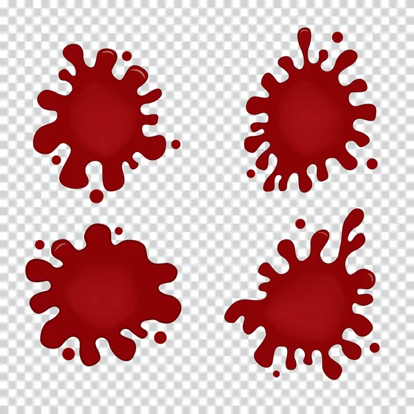 Set schizzi di sangue realistici — Vettoriale Stock