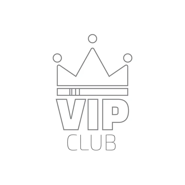 Logo VIP club in stile piatto — Vettoriale Stock