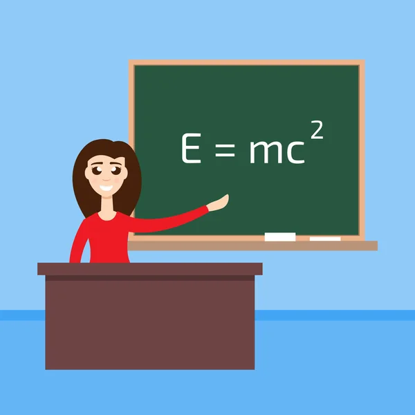 Physiklehrer im Klassenzimmer — Stockvektor