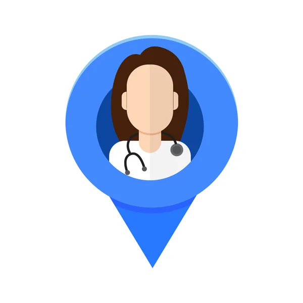 Icono médico estilo plano — Vector de stock