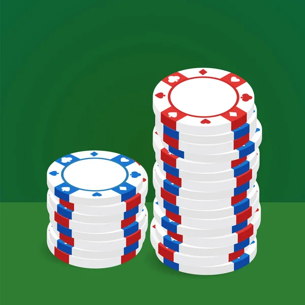 Pilha de fichas Casino —  Vetores de Stock