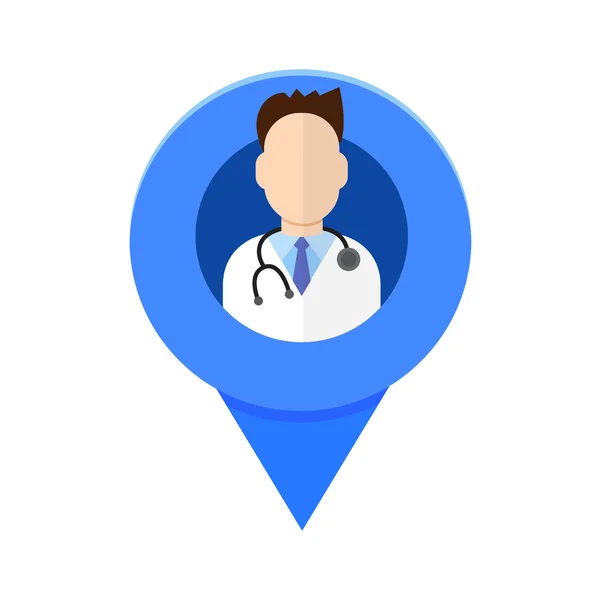 Icono médico estilo plano — Vector de stock