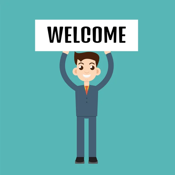 Welcome to business team — Stock Vector