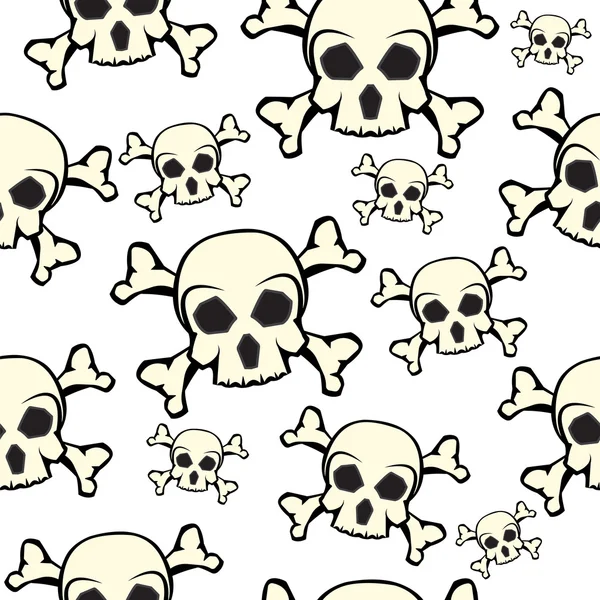 Skulls seamless pattern — Stock Vector