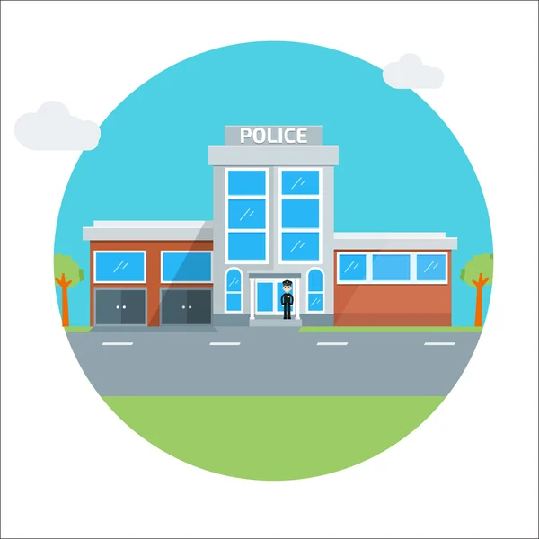 Icono de estación de policía — Vector de stock