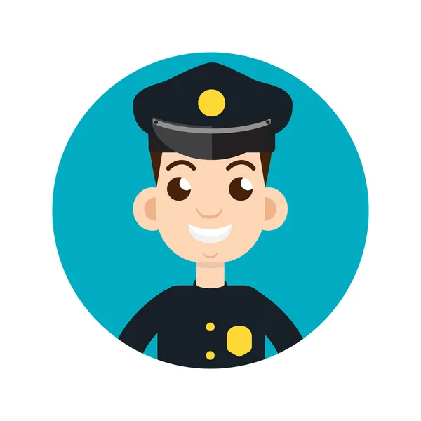 Icono oficial de policía — Archivo Imágenes Vectoriales