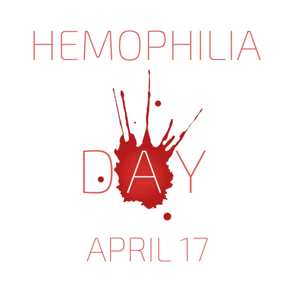 Hemofili günü poster — Stok Vektör