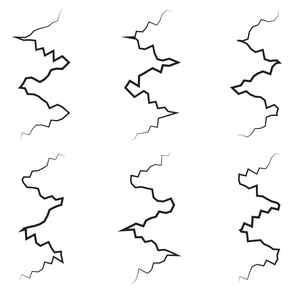 Cracks Terra impostato — Vettoriale Stock