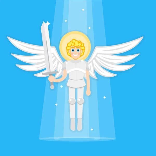 大天使迈克尔与剑 — 图库矢量图片